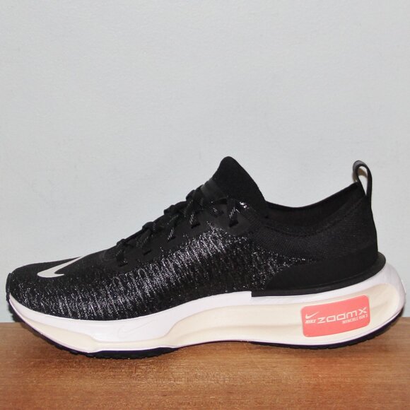 Nike ZoomX Invincible Run 3 Flyknit Running Womens 7 9 Black White - Picture 3 of 6